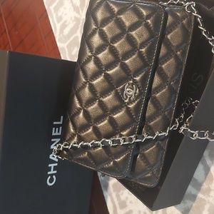 Chanel classic wallet on a chain Lambskin brand new in it original box